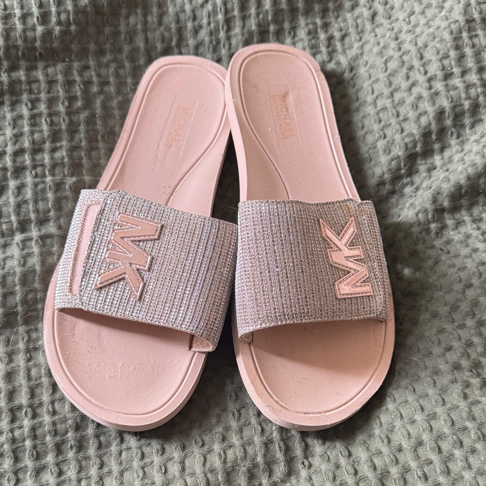 Michael Kors Blush Pink Slide Sandals